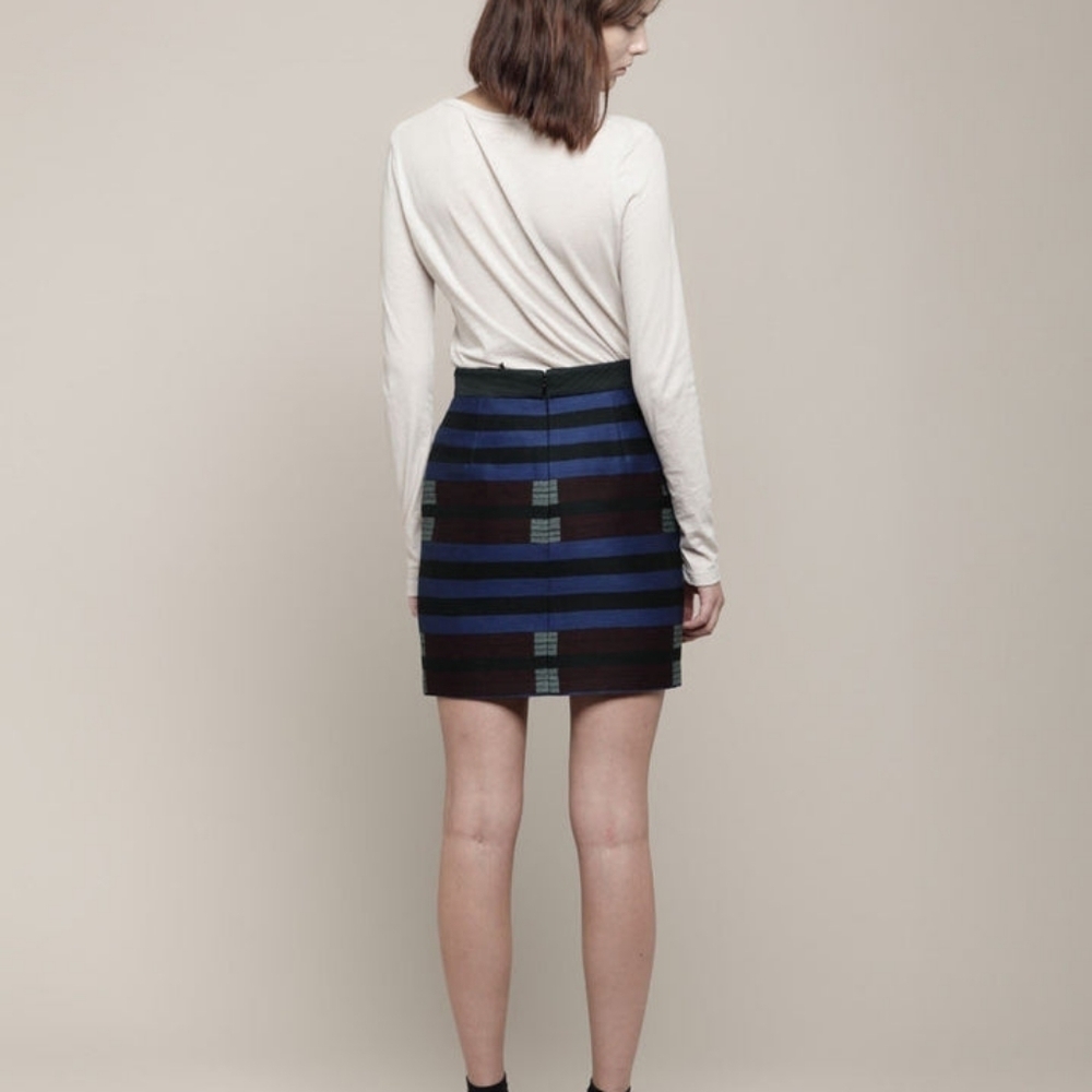 Proenza Schouler Geometric Striped Mini Pencil Skirt 8 - Picture 2 of 8